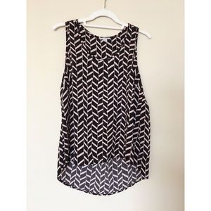 ☀️ Halogen Black & Pink Patterned Top | Size MP